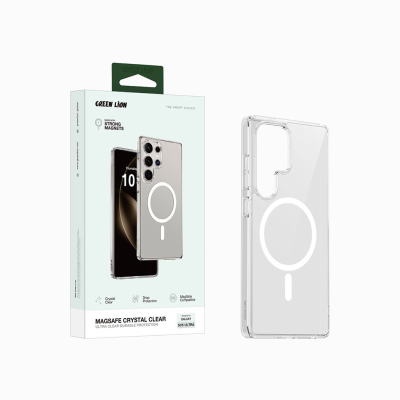 قاب گوشی گرین لاین مدل Crystal Clear مناسب برای گوشی سامسونگ Galaxy S25 Ultra