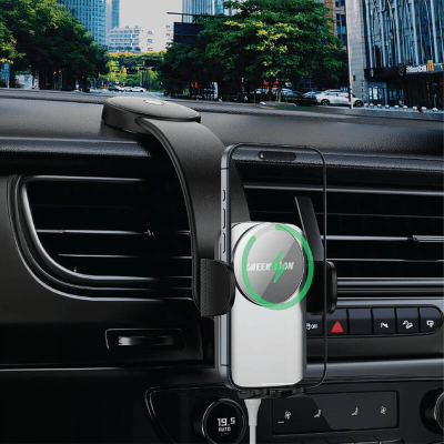 پایه نگهدارنده و شارژر وایرلس موبایل گرین لاین مدل Flex Charge Pro