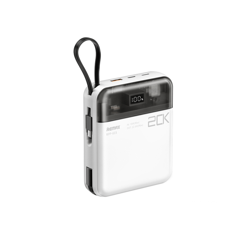 پاور بانک ریمکس مدل RPP-603 با ظرفیت 20000 میلی آمپر ساعت