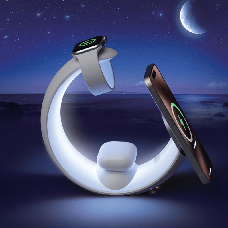 شارژر وایرلس گرین لاین مدل 4in1 Moon Charge