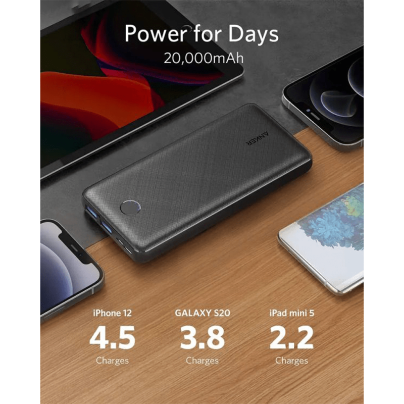 پاور بانک انکر مدل Essential A1268 با ظرفیت 20000 میلی آمپر ساعت