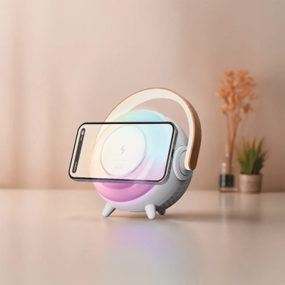 اسپیکر، چراغ رومیزی و شارژر وایرلس گرین لاین مدل Uranus