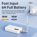 پاور بانک ریمکس مدل RPP-506 با ظرفیت 30000 میلی آمپر ساعت