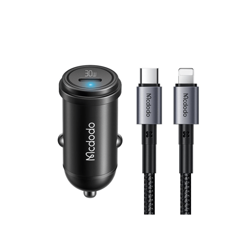 شارژر فندکی مک دودو مدل CC-7492 30w به همرا کابل لایتنینگ شارژر فندکی مک دودو مدل CC-7492 30w به همرا کابل لایتنینگ