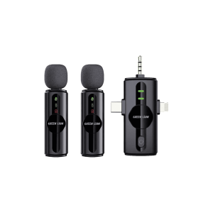 میکروفن یقه ای گرین لاین مدل 3in1 Wireless Microphone GM-80X به همراه کاور
