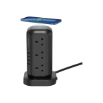 چند راهی و شارژر پاورولوجی مدل 12 AC Sockets GaN Tower Hub PWCUQC025