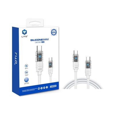 کابل شارژ تایپ سی به تایپ سی لیتو مدل LD05CC 60w